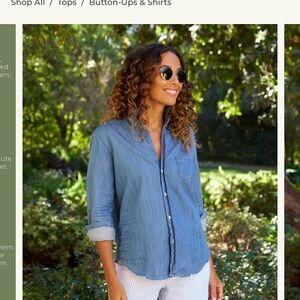 Frank and Eileen Grey relaxed fit Eileen Denim Shirt
